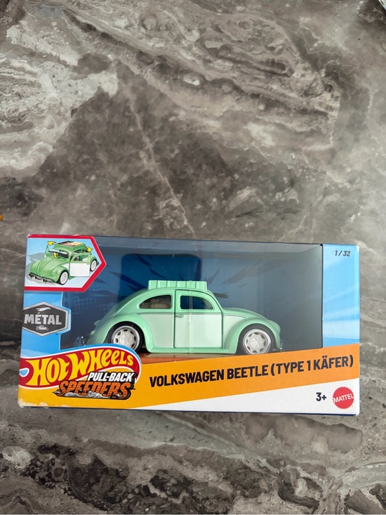 Pull-Back Volkswagen Beetle Toy Car in Mint Green